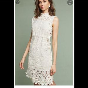 Anthropologie Eri +Ali Orla White Lace Dress SZ XL